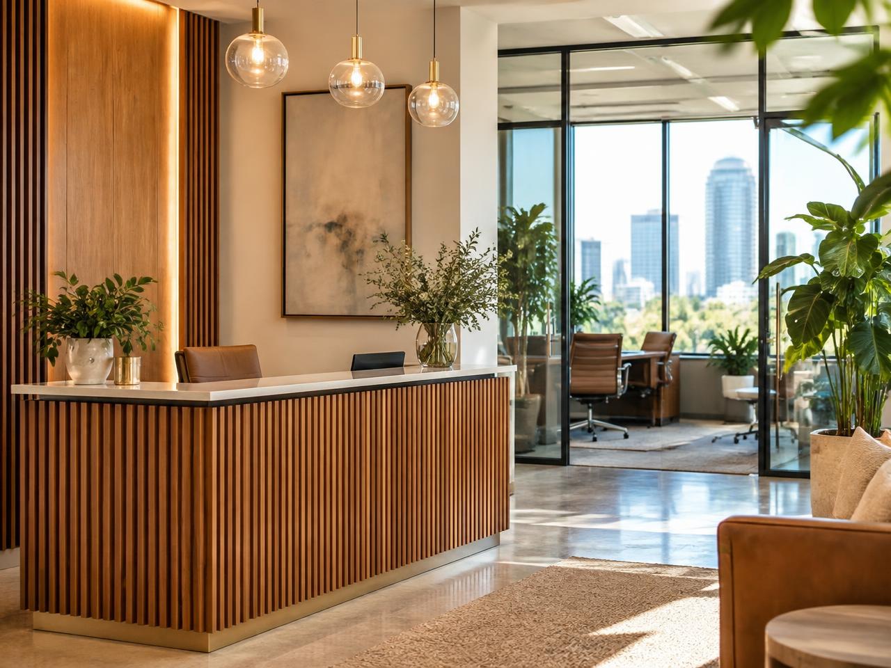 Welcoming office reception in downtown Orlando